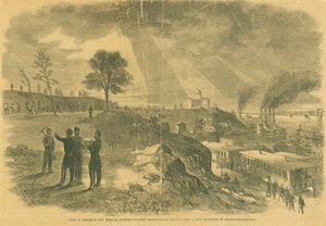 Vue de Jefferson City, Missouri, montrant les nouvelles fortifications et l